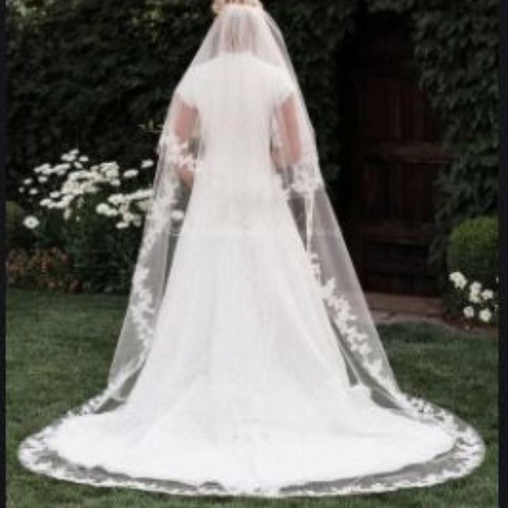 Veil 80" Long Lace Wedding Veil